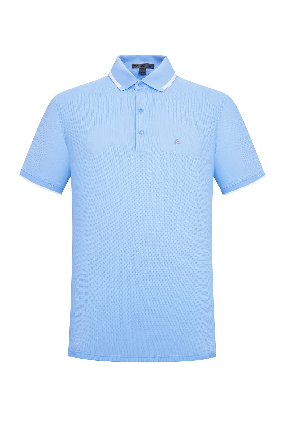 Men's Premium Golf Polo – Silky Tech Nylon, Cooling, UV-Resistant, Quick-Dry Athletic Shirt for Golf, Tennis, and Casual Wear - Baby Blue