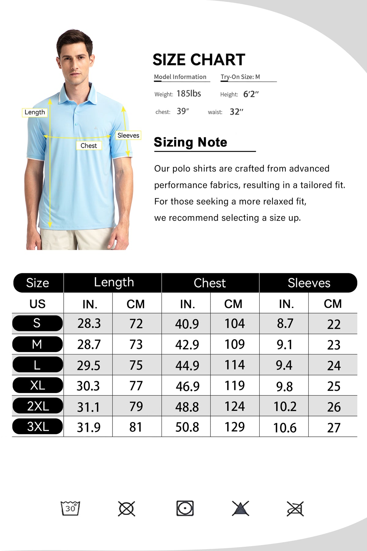 Men's Premium Golf Polo – Silky Tech Nylon, Cooling, UV-Resistant, Quick-Dry Athletic Shirt for Golf, Tennis, and Casual Wear - Light Teal