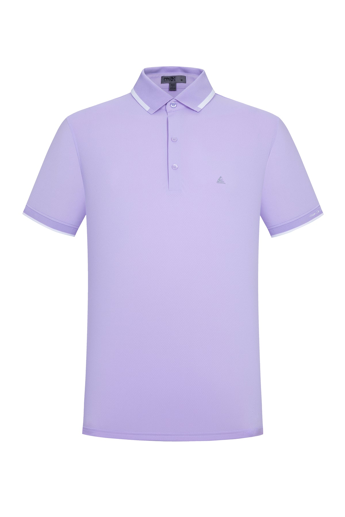 Men's Premium Golf Polo – Silky Tech Nylon, Cooling, UV-Resistant, Quick-Dry Athletic Shirt for Golf, Tennis, and Casual Wear - Light Purple