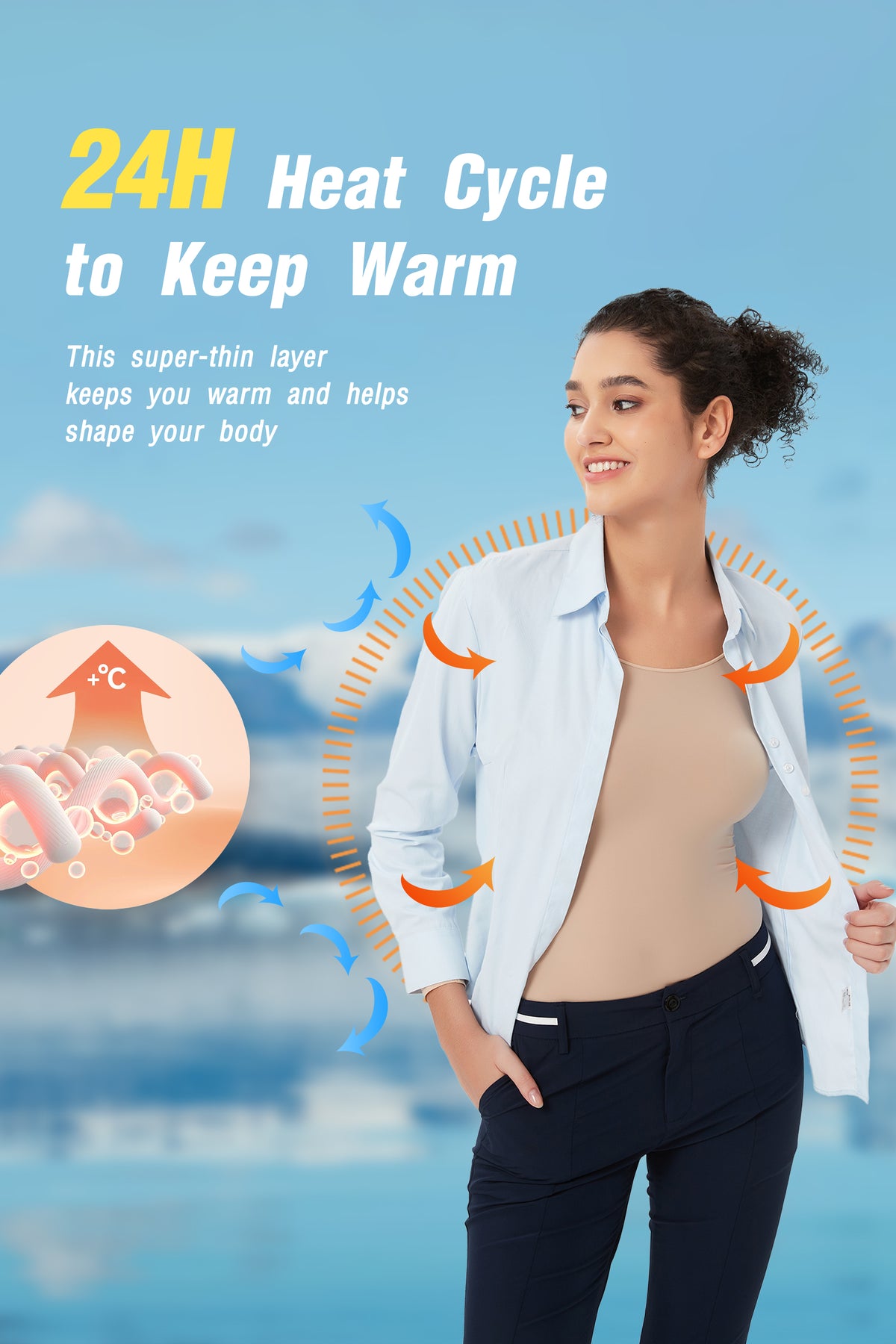 ProXgear Skin Color Luxury Women's Thermal Undershirt Super Stretchy & Lightweight Silky Tech Tops