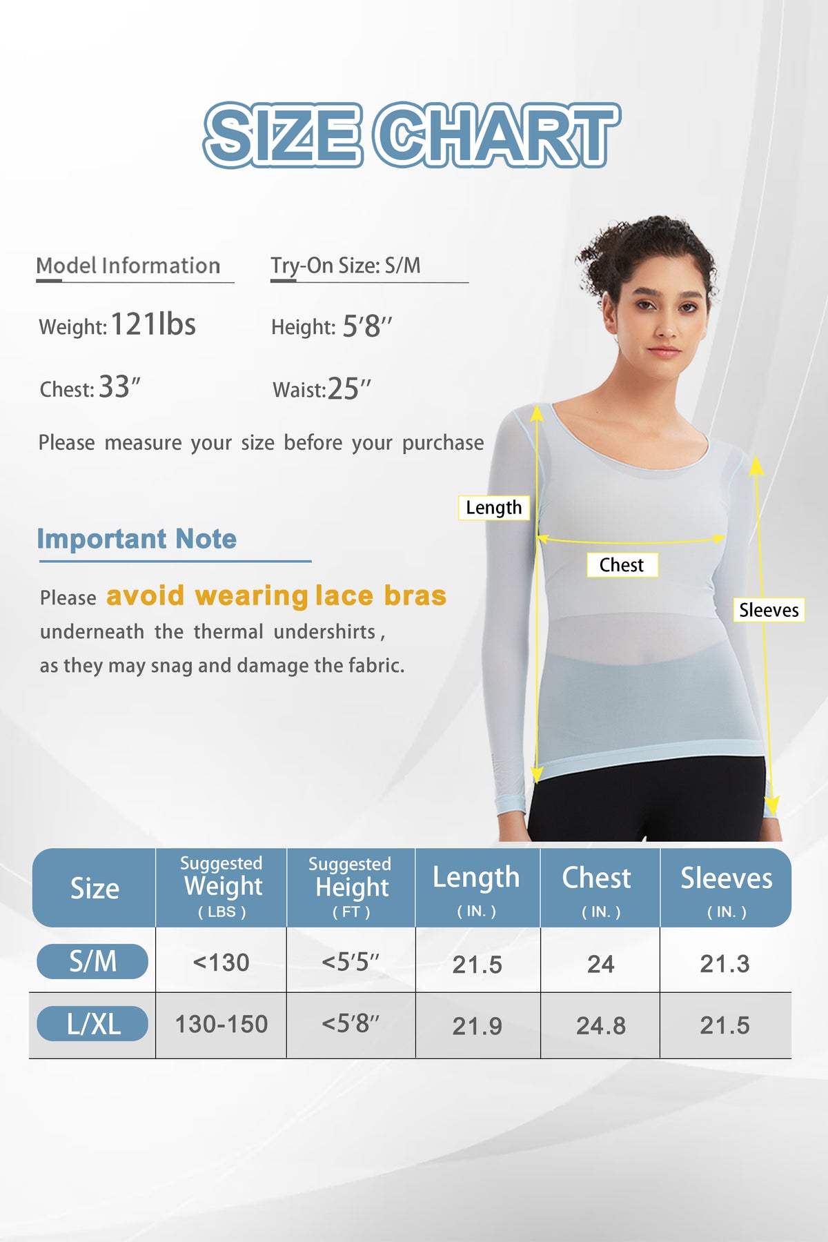 ProXgear Blue Color Luxury Women's Thermal Undershirt Super Stretchy & Lightweight Silky Tech Tops