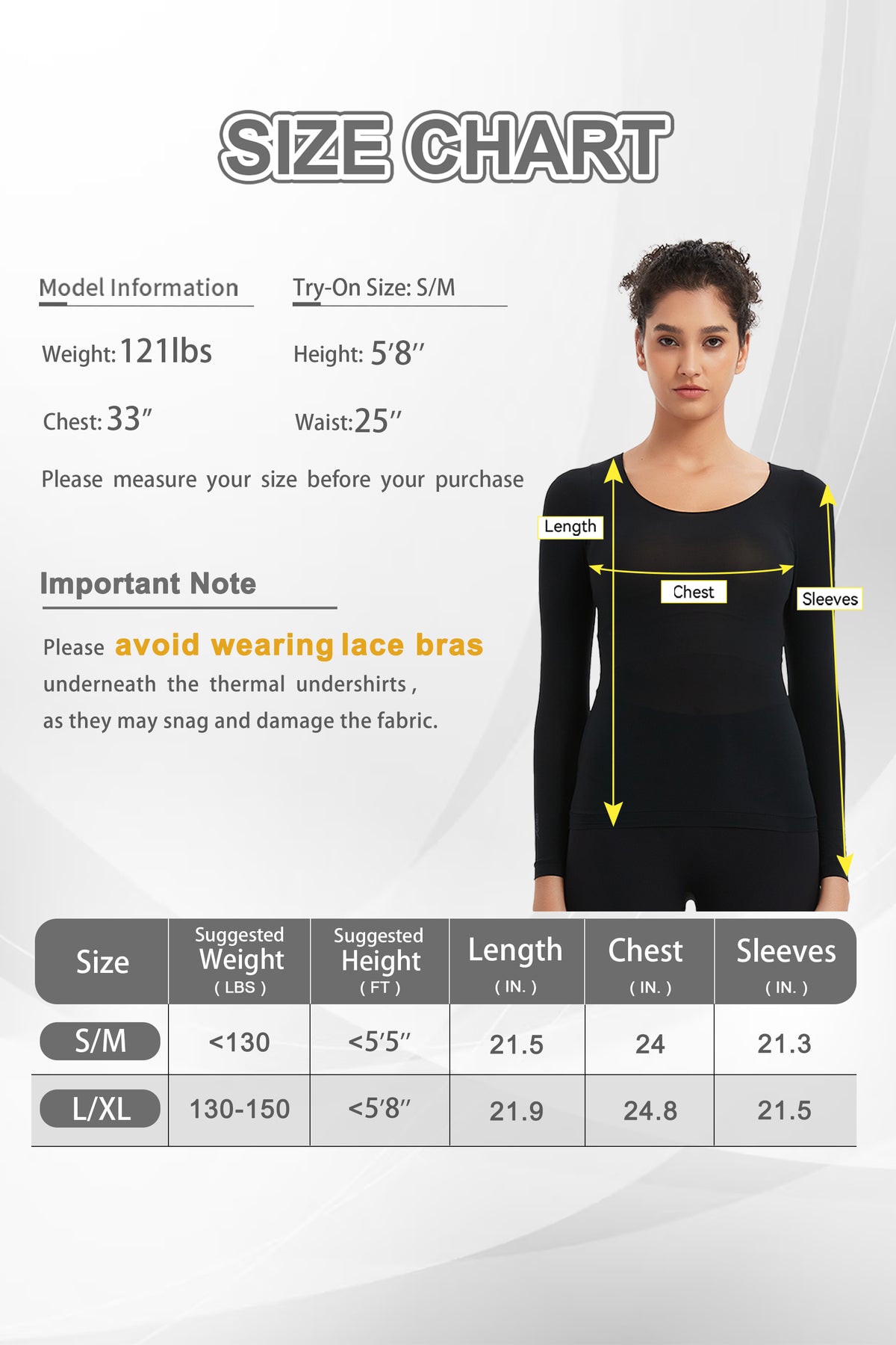 ProXgear Black Color Luxury Women's Thermal Undershirt Super Stretchy & Lightweight Silky Tech Tops