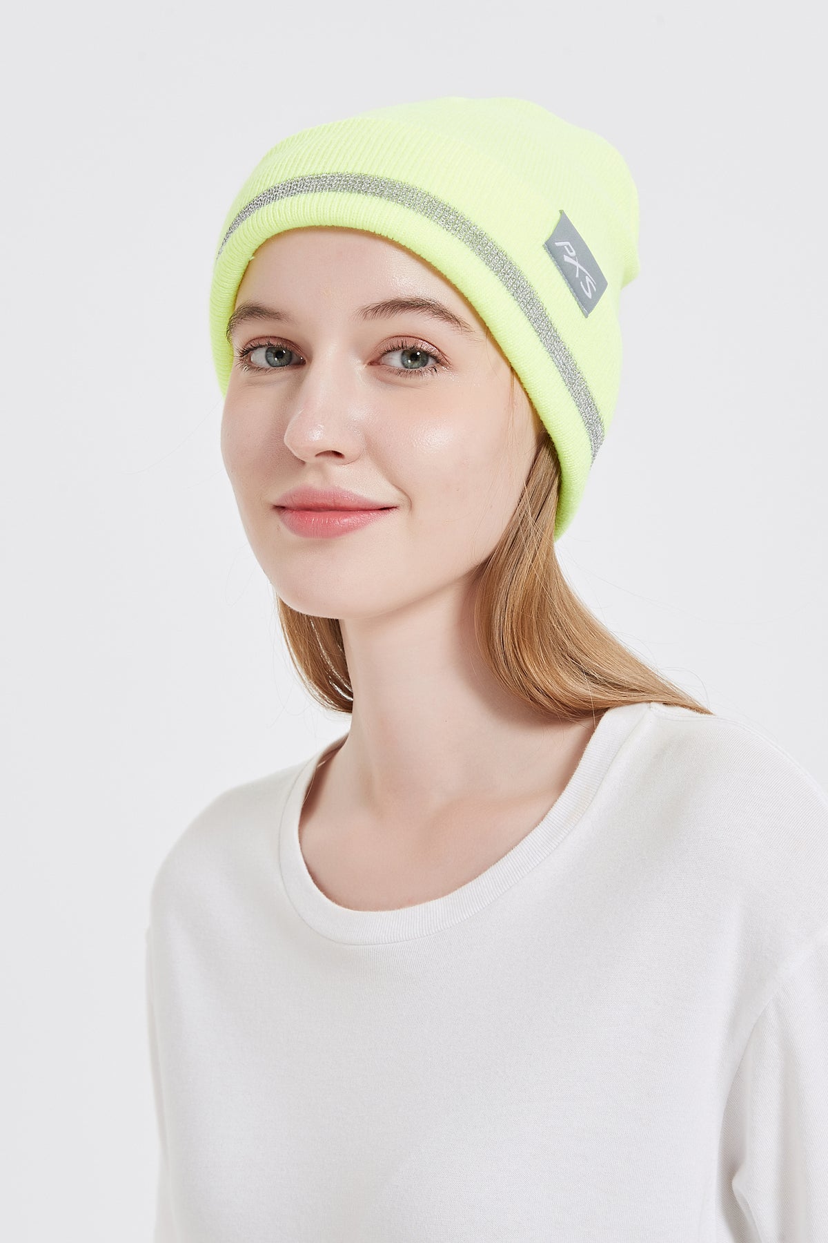 ProtectX High Visibility Safety Beanie, 360-Degree Reflective Comfortable Knit Beanie Headcover Hat, Warming Cap for Work