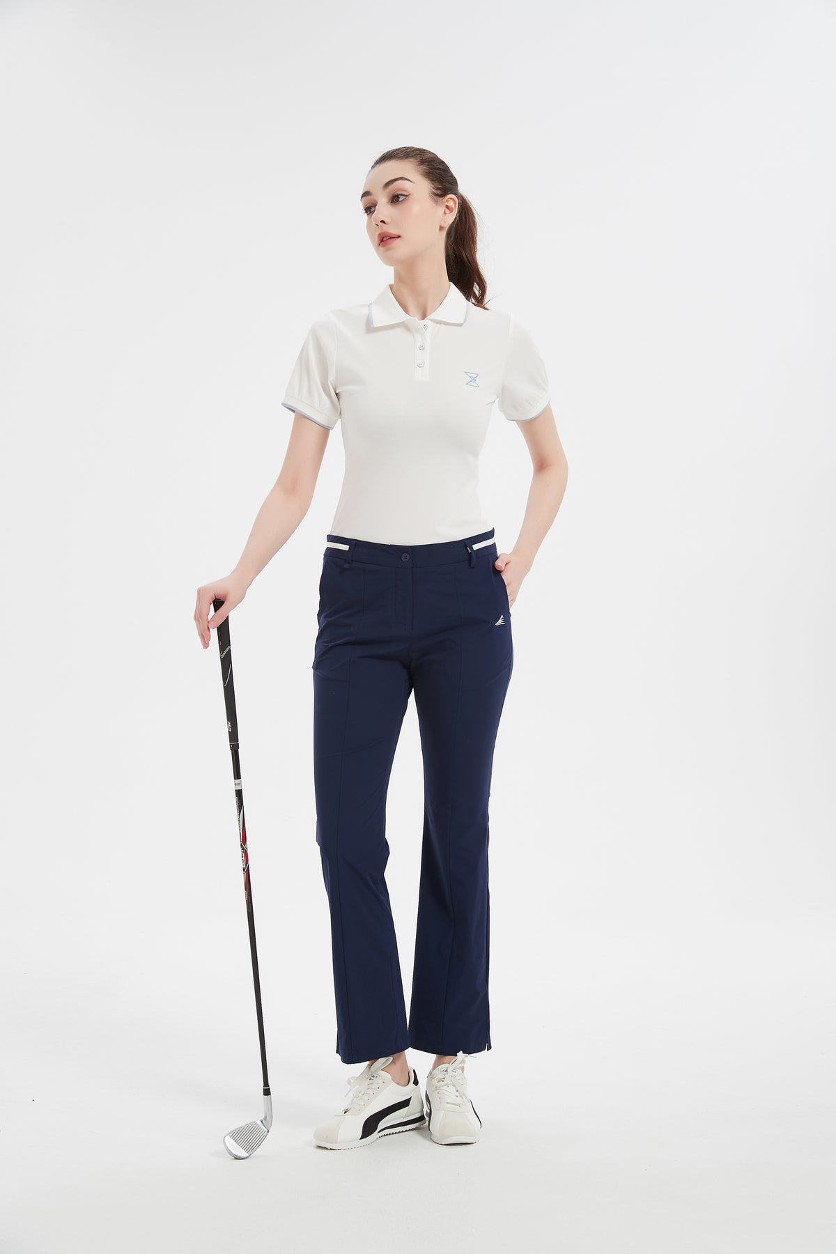 Women Golf Pants with Pockets Spring Summer 4-Way Stretch Lightweight Quick Dry Casual Pants Athletic UPF 50+ Navy